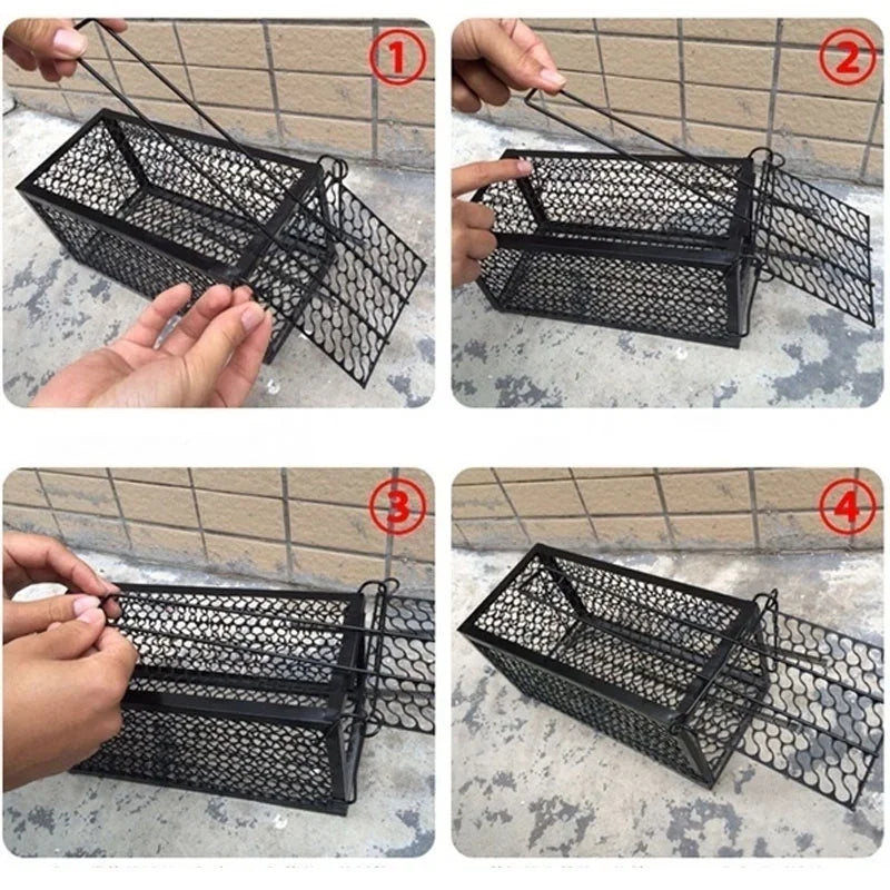 Metal Live-Catch Rat and Mouse Cage Trap, 23 cm