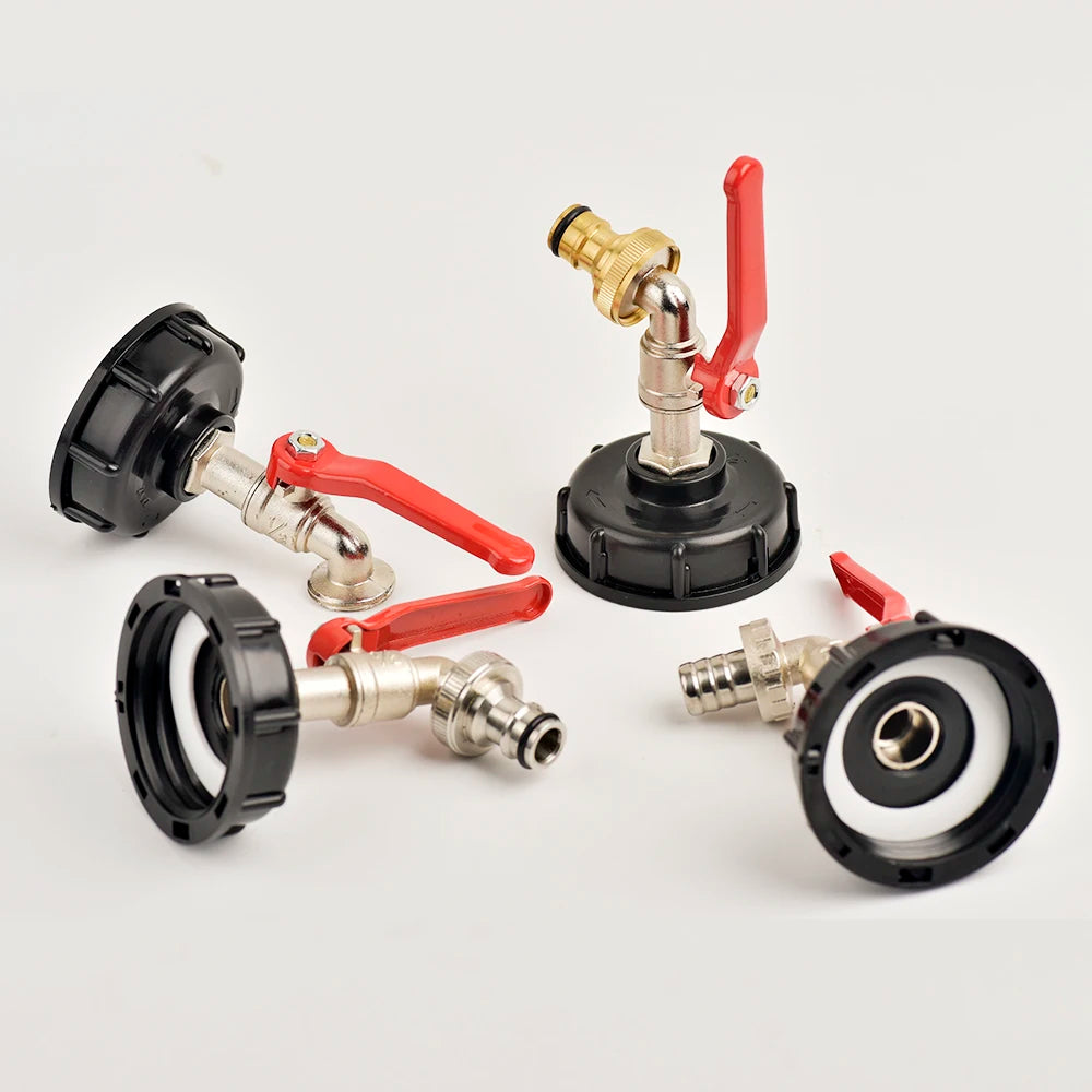 IBC Outlet Tap with 3/4 Inch Connector - Suitable for Most IBC Containers - EU Standard Outdoor Faucet for Water Tanks