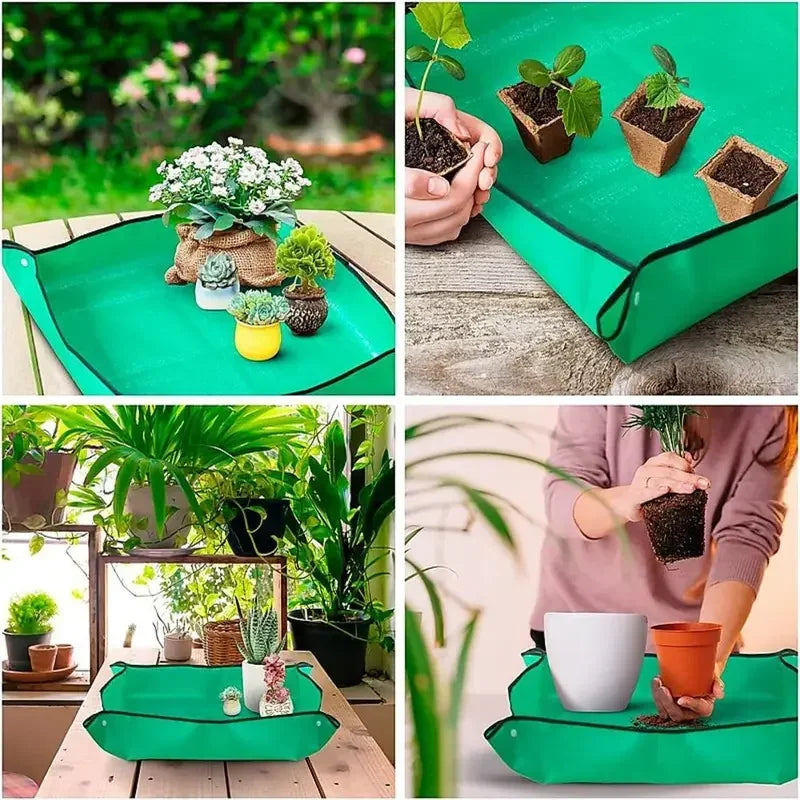 Waterproof Repotting Mat with Corner Locks, 50–100 cm