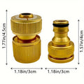 2/4/6pcs EU Standard Aluminum Hose Connector Set - 1/2'' & 3/4'' Tap Fitting + 1/2''(13-16mm) Quick Connect for Garden Pipes