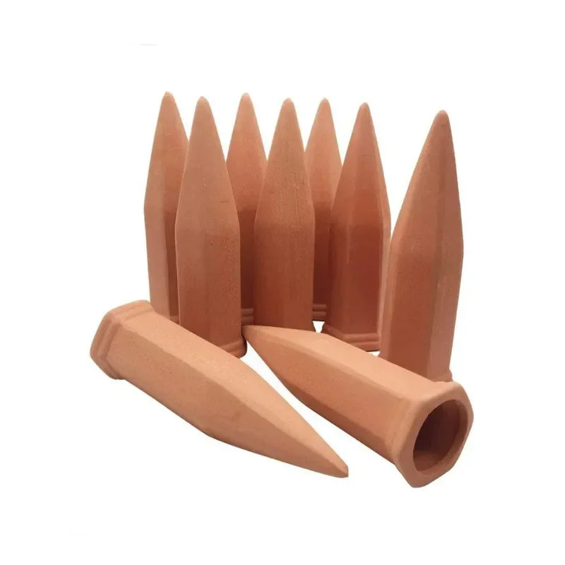 Terracotta Self Watering Plant Stakes 2 Pack Auto Irrigation Tools for Indoor Outdoor Potted Plants