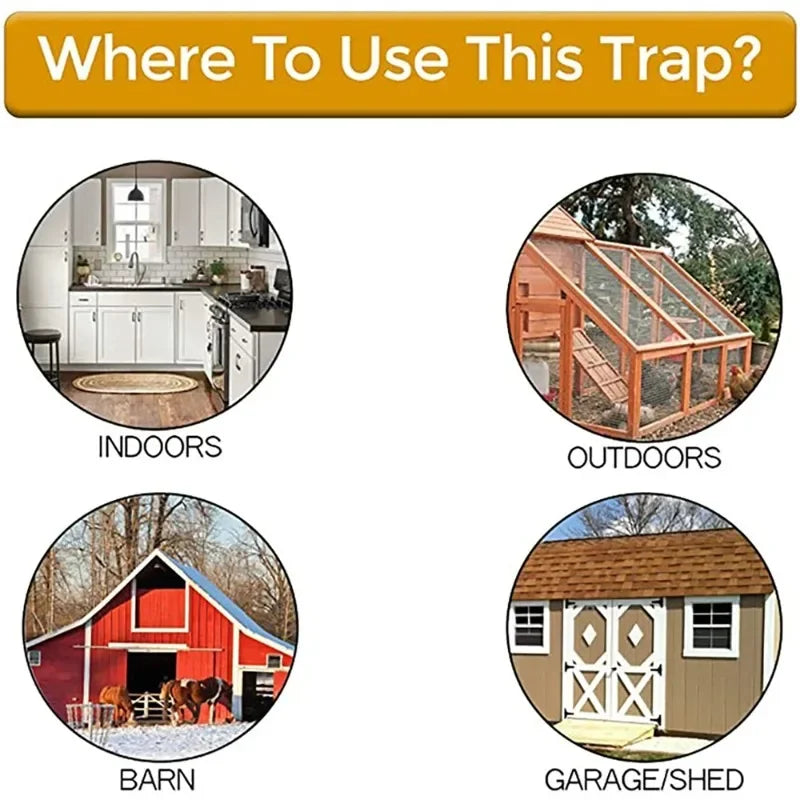 Bucket-Mount Flip-Lid Mouse Trap, Auto Reset