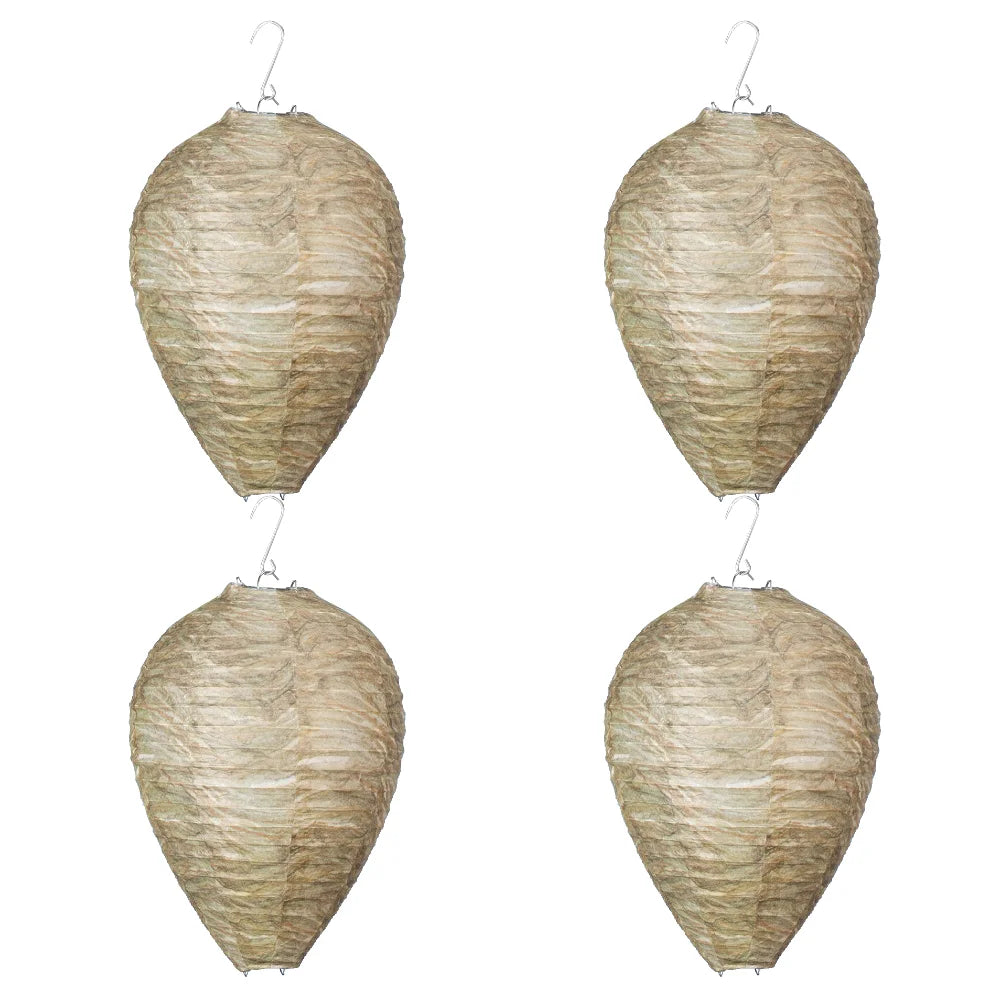 1-5Pcs Wasp Nest Decoy Hornets Deterrents Non-Toxic Fake Nest Bee Decoy Beehive Lanterns Hanging Patio Garden Repellent Trap