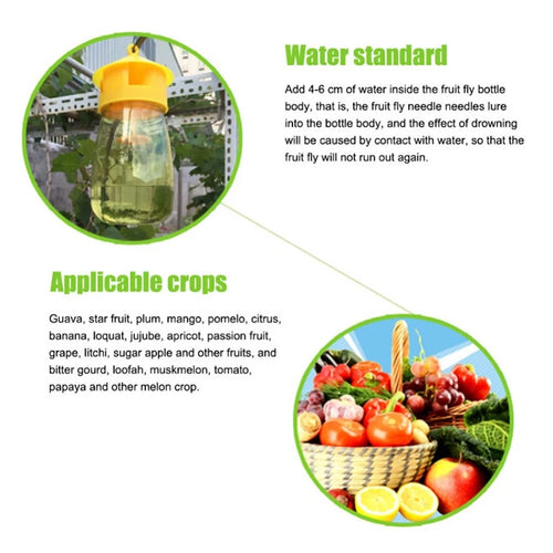 1PCS Wasp Trap Fruit Fly Flies Insect Bug Hanging Honey-Trap Catcher Killer