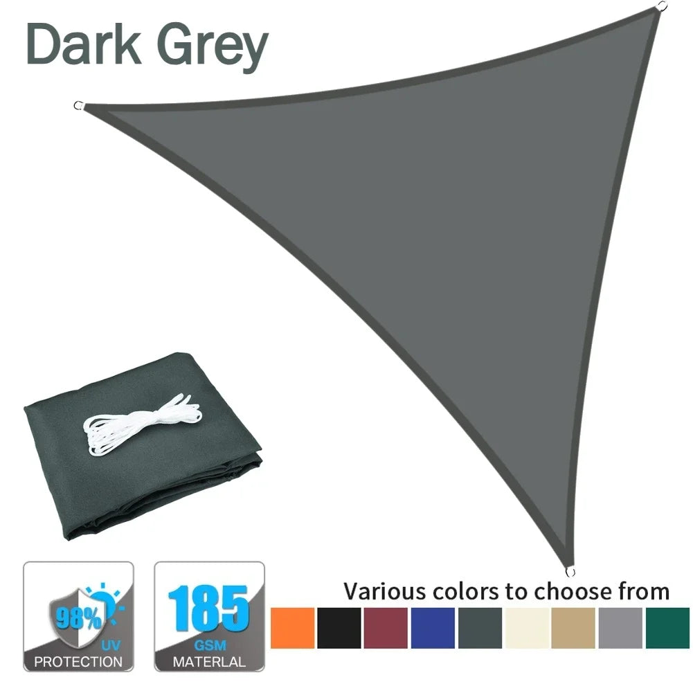 Triangle Shade Sail with Ropes, 2–7 m, Multiple Colors