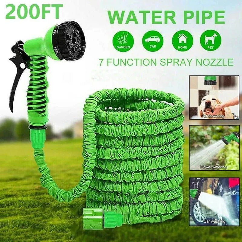 Garden Hose Home Garden Daily Watering Tools Expandable Magic Water Pipes High-Pressure Car Wash Cleaning Water Gun 25FT-100FT