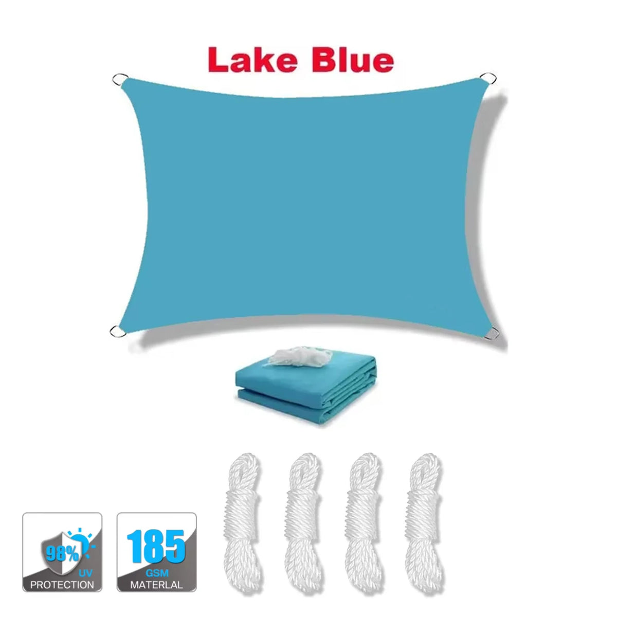 Shade Sail Canopy for Patio and Garden, Multiple Sizes and Colors