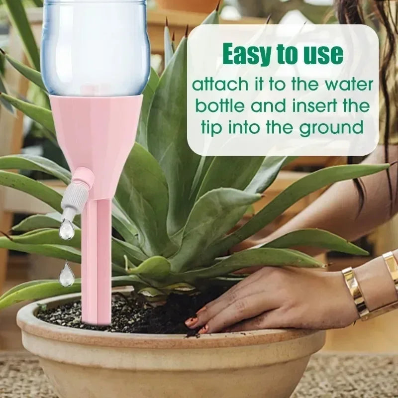 Bottle Drip Spikes for Potted Plants, Adjustable Flow, 1–10 Pack