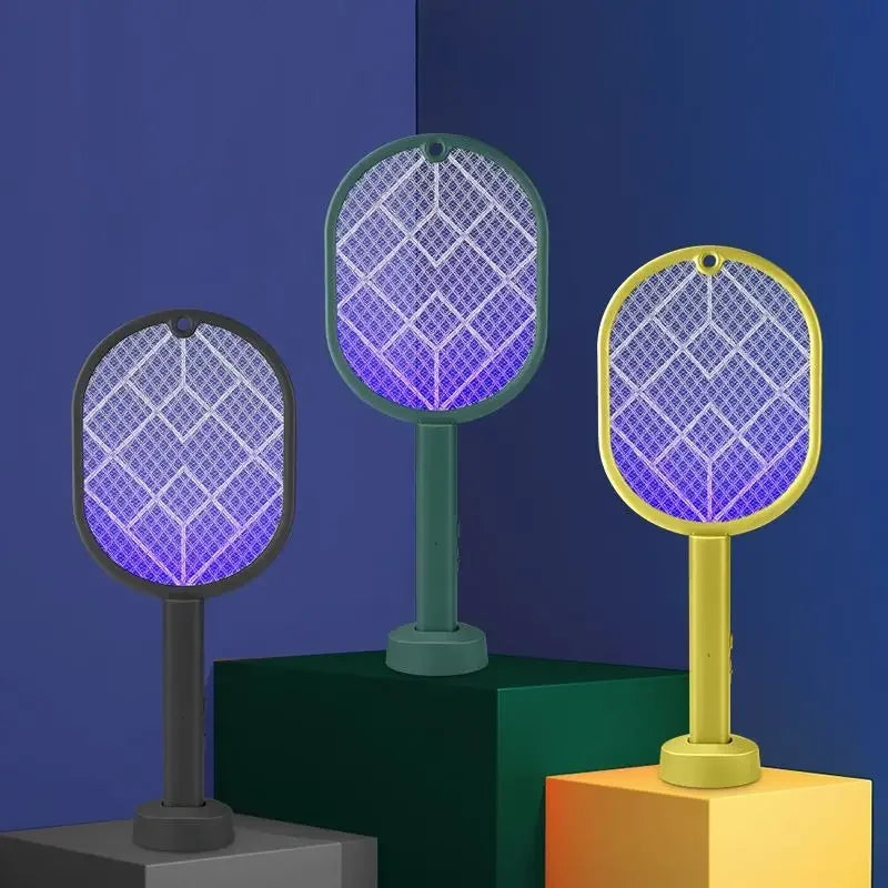 USB Rechargeable Electric Mosquito Swatter Household Mosquito Killer Lamp Two in One Mosquito Repellent Artifact Fly Swatter Pow