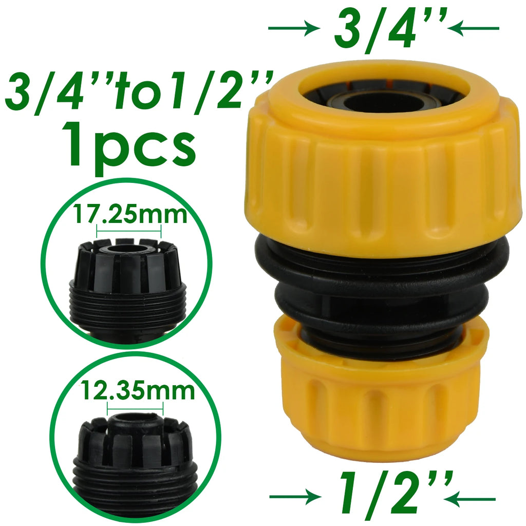 1", 3/4" or 1/2" Garden Water Hose Quick Connector Pipe Extension Coupler Fitting 25 20 16mm Repair Joint Irrigation System