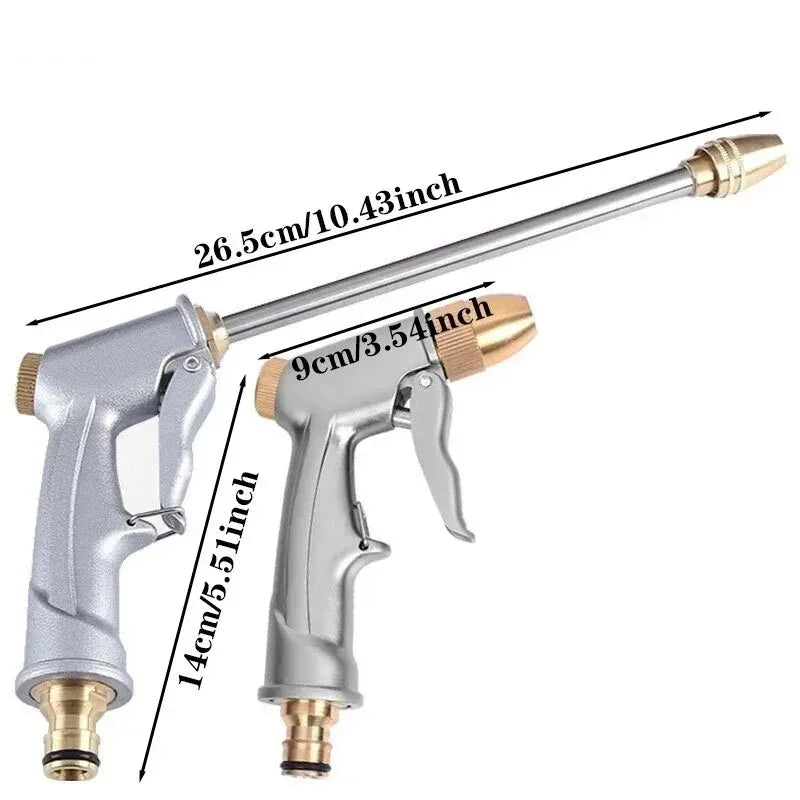 Garden Sprayer Heavy Duty Brass High Pressure Water Hose Nozzle Adjustable Spray Gun For Watering Plant