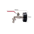 S60x6 Coarse Thread IBC Tank Tap Connecter X 1/2'' 3/4'' Water Coupling Adapter 1000L Garden Home Replacement Valve Fitting