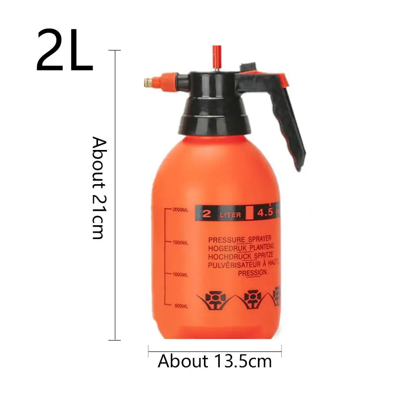 2 L Pressure Watering Can with Mist Nozzle, 1 or 2 Pack