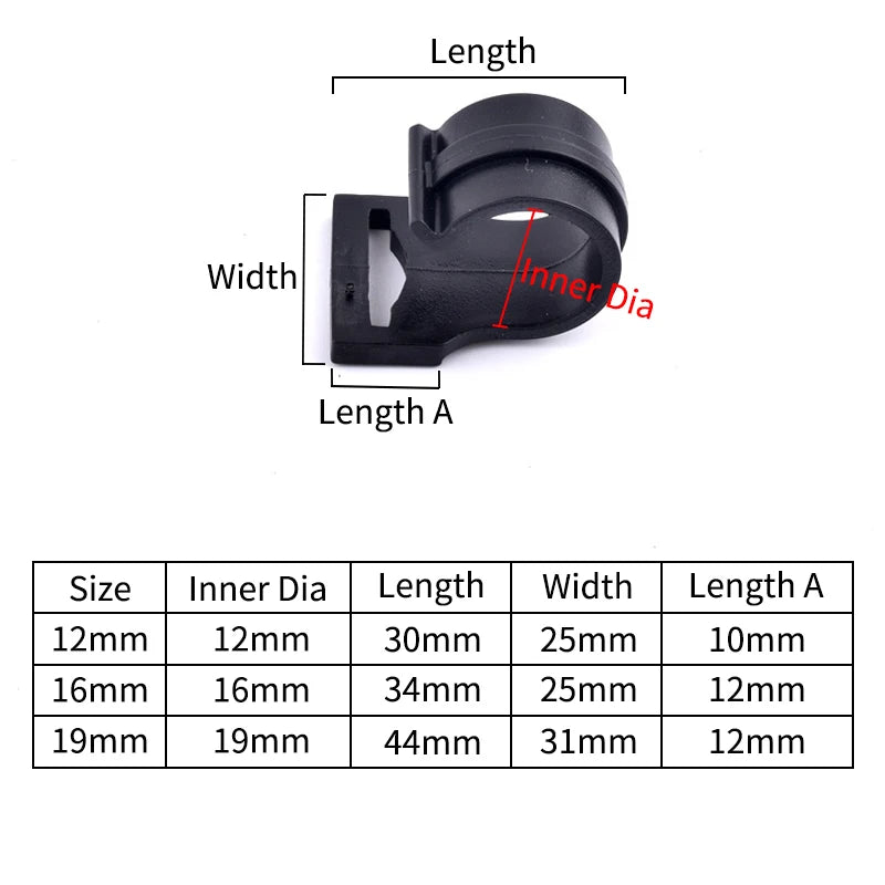 5Pcs Black Pipe Connector DIY Shelf Tent Fixed Connector Fittings I.D 8/12/16/19mm ABS Plastic Tee Four Way Elbow Straight Joint