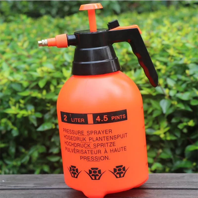 2 L Air-Pressure Watering Can for Plants, White or Orange