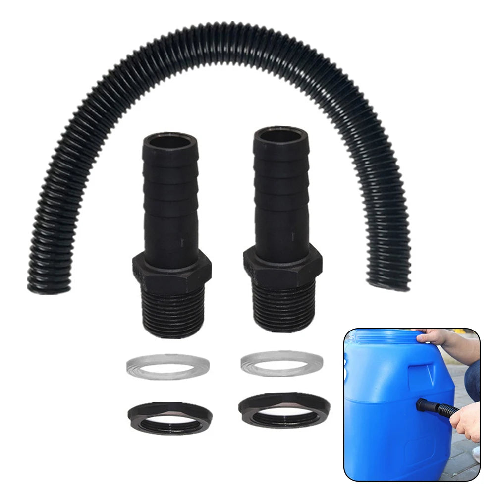 Rain Barrel Linking Kit, 25 mm Connectors with 50 cm Pipe
