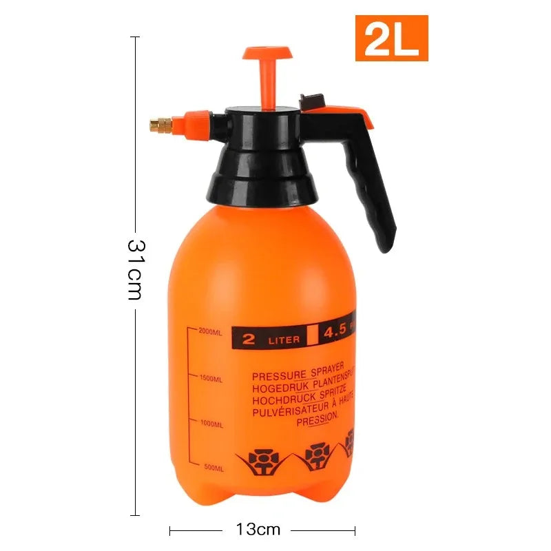 Hand Pump Pressure Sprayer with Adjustable Nozzle, 0.8–3 L