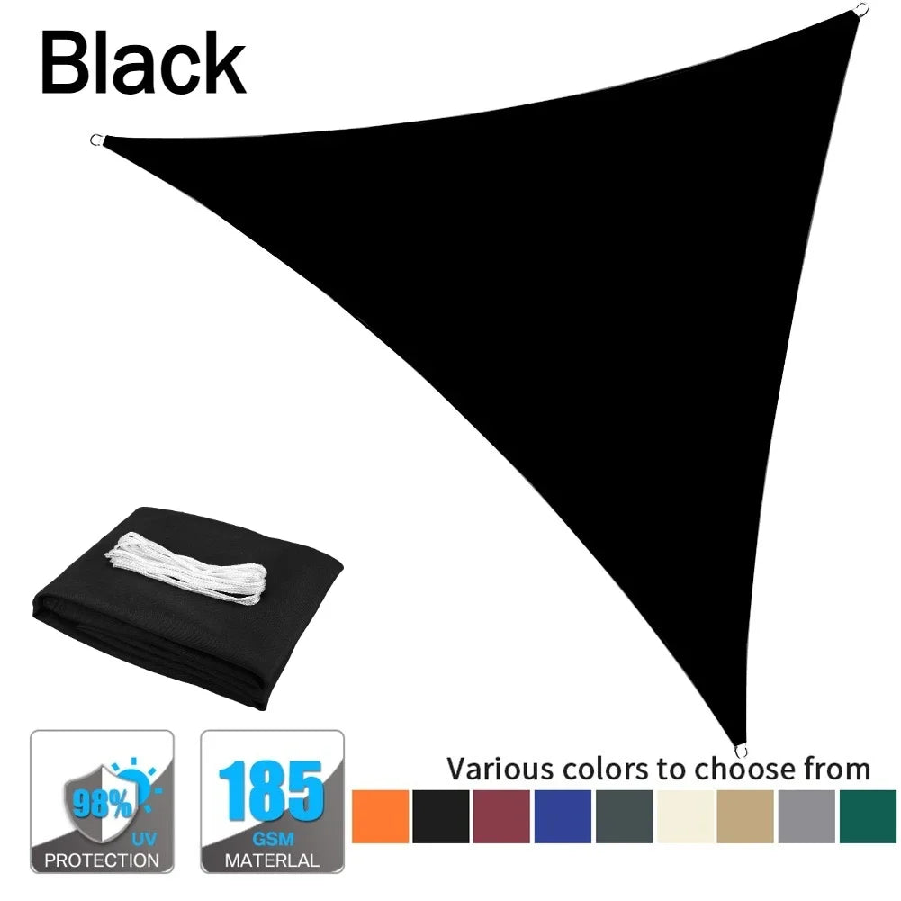 Triangle Shade Sail with Ropes, 2–7 m, Multiple Colors