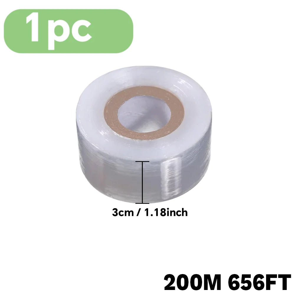 Clear PE Grafting Tape, 200 m Roll, 2, 3 or 5 cm Wide