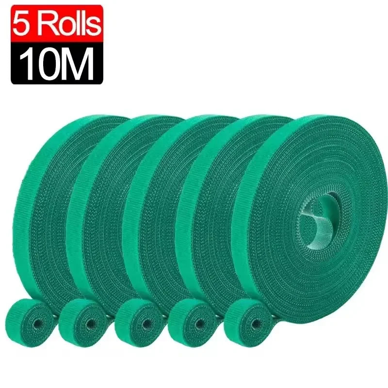 Reusable Hook-and-Loop Plant Ties, 2 m Rolls, 1–25 Pack
