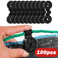 Lock-Grip Clips for Shade Cloth, Tarps and Garden Netting, 10–100 Pack