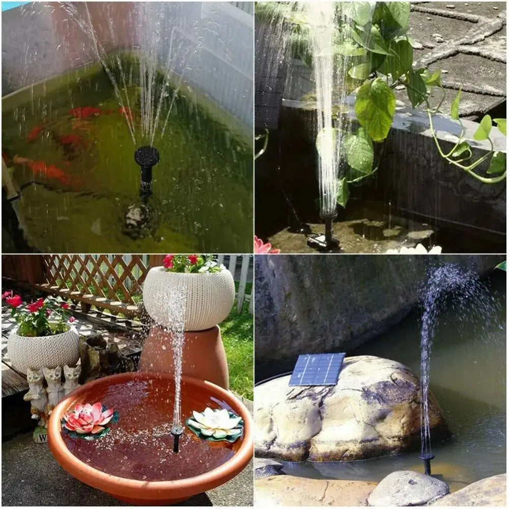 1.4W Mini Solar Fountain Pump Power Panel Kit Solar Panel Water Pump for Garden Pool Water Fountain Indoor Bird Bath Outdoor