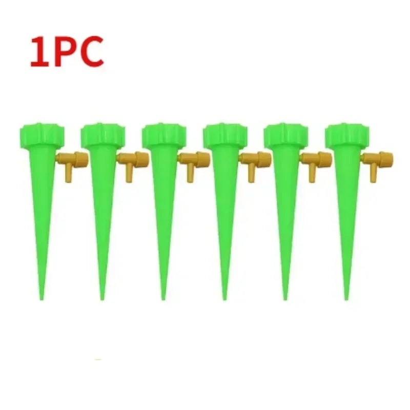 Bottle Drip Spikes for Potted Plants, Adjustable Flow, 1–10 Pack
