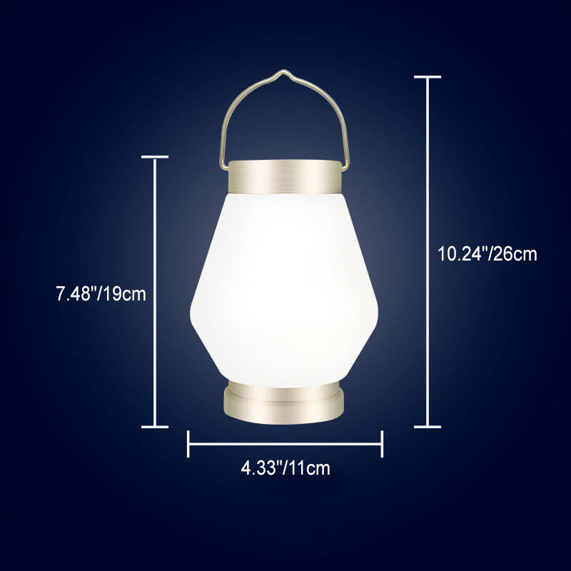 Luz LED para exteriores para camping, portátil, con forma de polígono y solar 