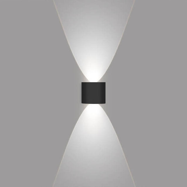 Modern Black Aluminum Waterproof Outdoor Patio LED Wall Sconce Lamp