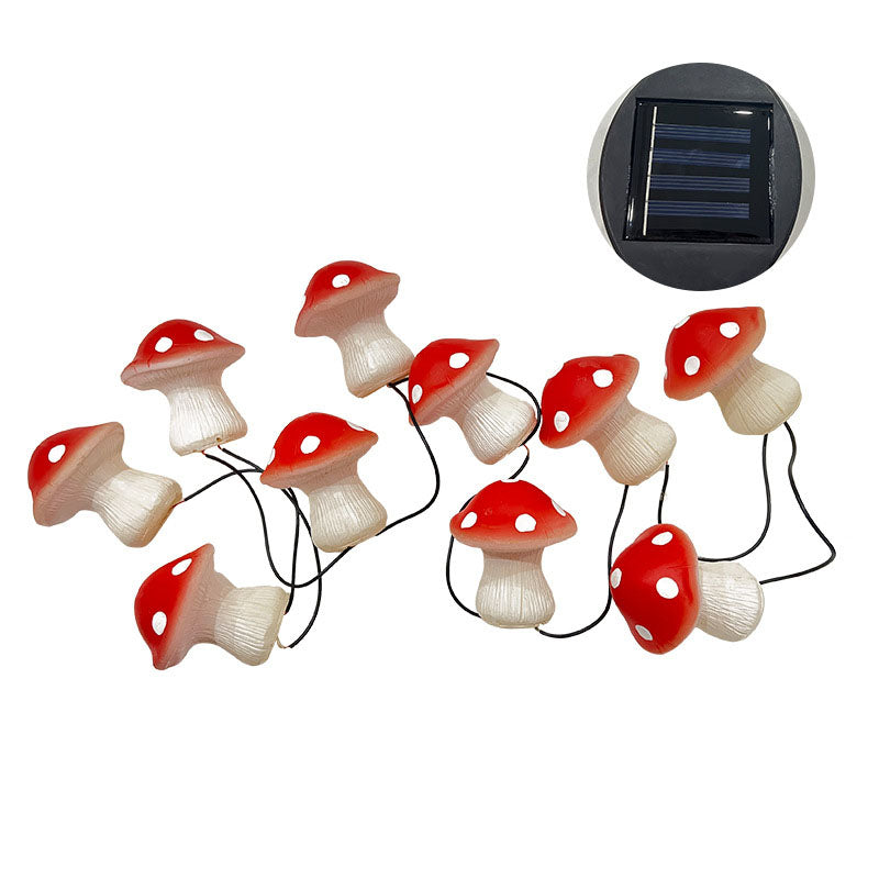 Modern Creative Mushroom Solar LED Outdoor Waterproof Garden Light String