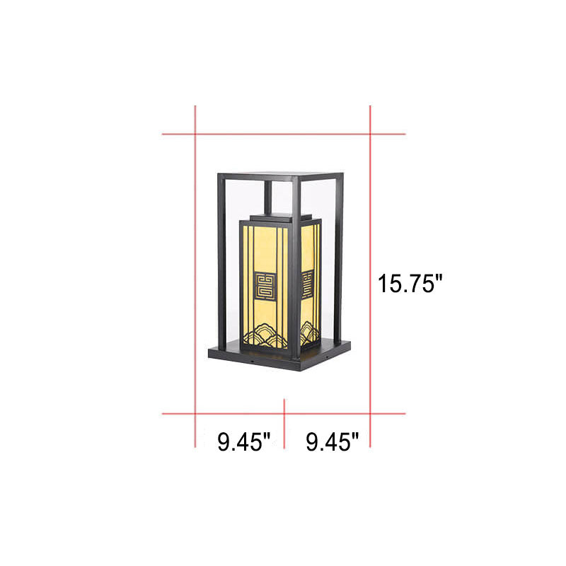 Modern Chinese Imitation Marble Square Column 1-Light  Waterproof Lawn Landscape Light