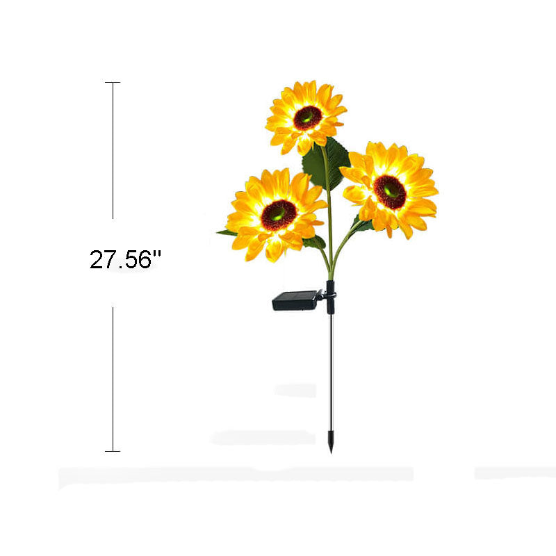 Solar Sunflower LED Outdoor Lawn Decorative Ground Plug Light