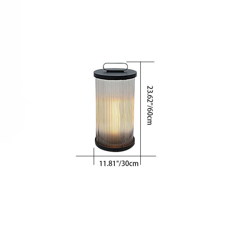 Modern Simplicity Cylinder Glass Stainless Steel 1-Light Landscape Light For Outdoor Patio