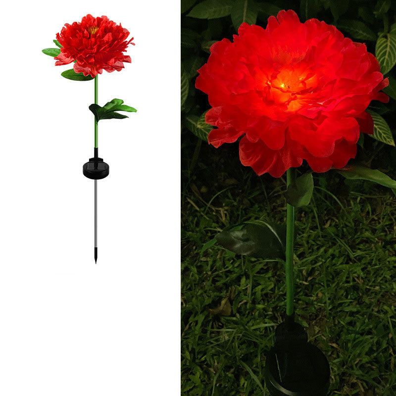 Modern Simulated Flowers Decorative Solar Outdoor Lawn LED Garden Ground Insert Landscape Light