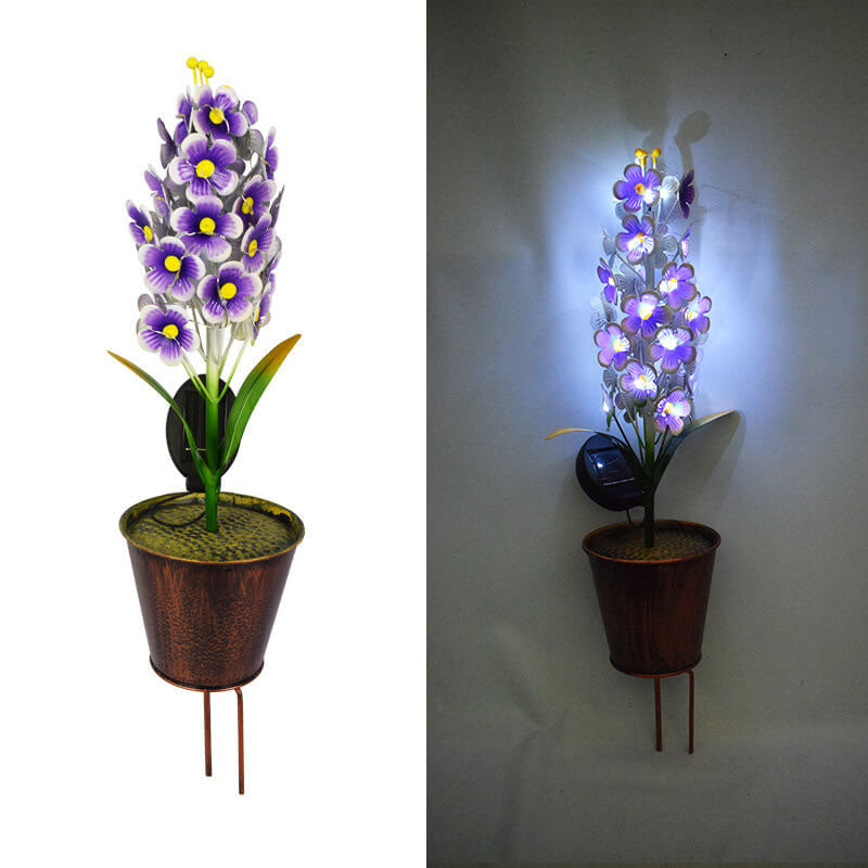 Solar Simulation Flower Potted Plant Outdoor LED Lawn Landscape Light