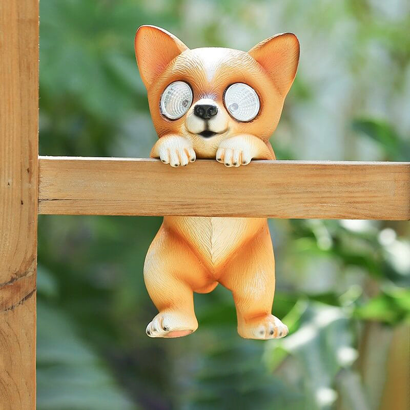 Solar Resin Memes Animal Outdoor Fence Decorative Light