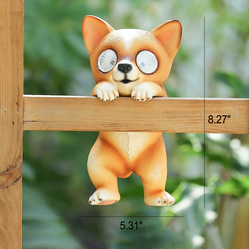 Solar Resin Memes Animal Outdoor Fence Decorative Light