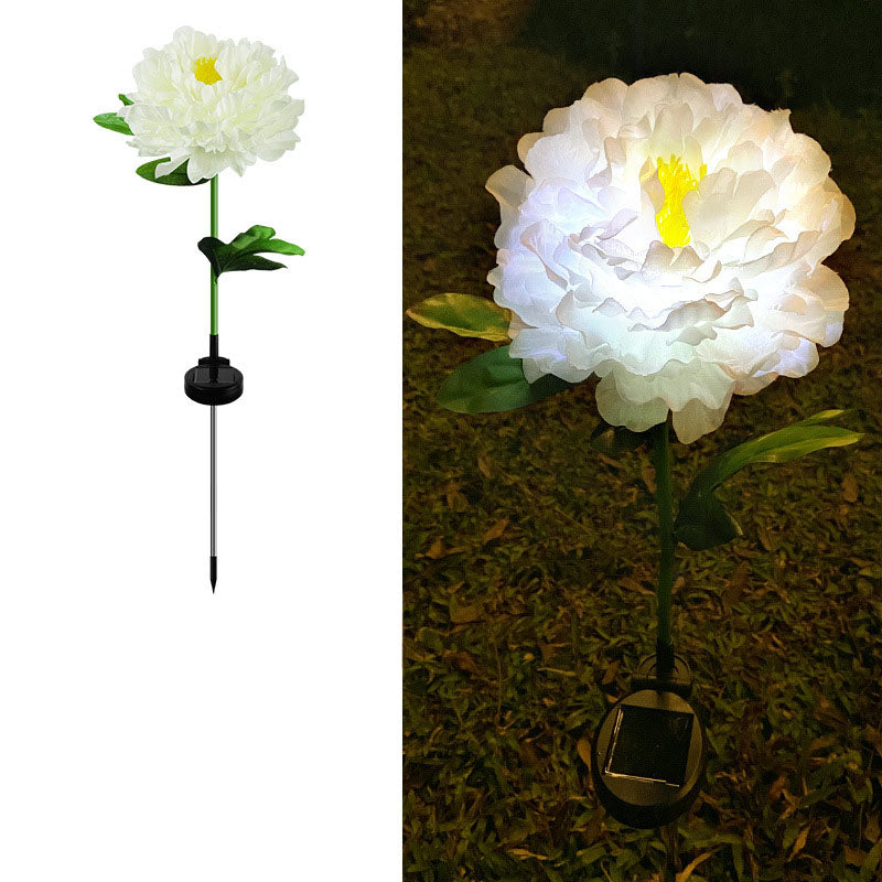 Modern Simulated Flowers Decorative Solar Outdoor Lawn LED Garden Ground Insert Landscape Light