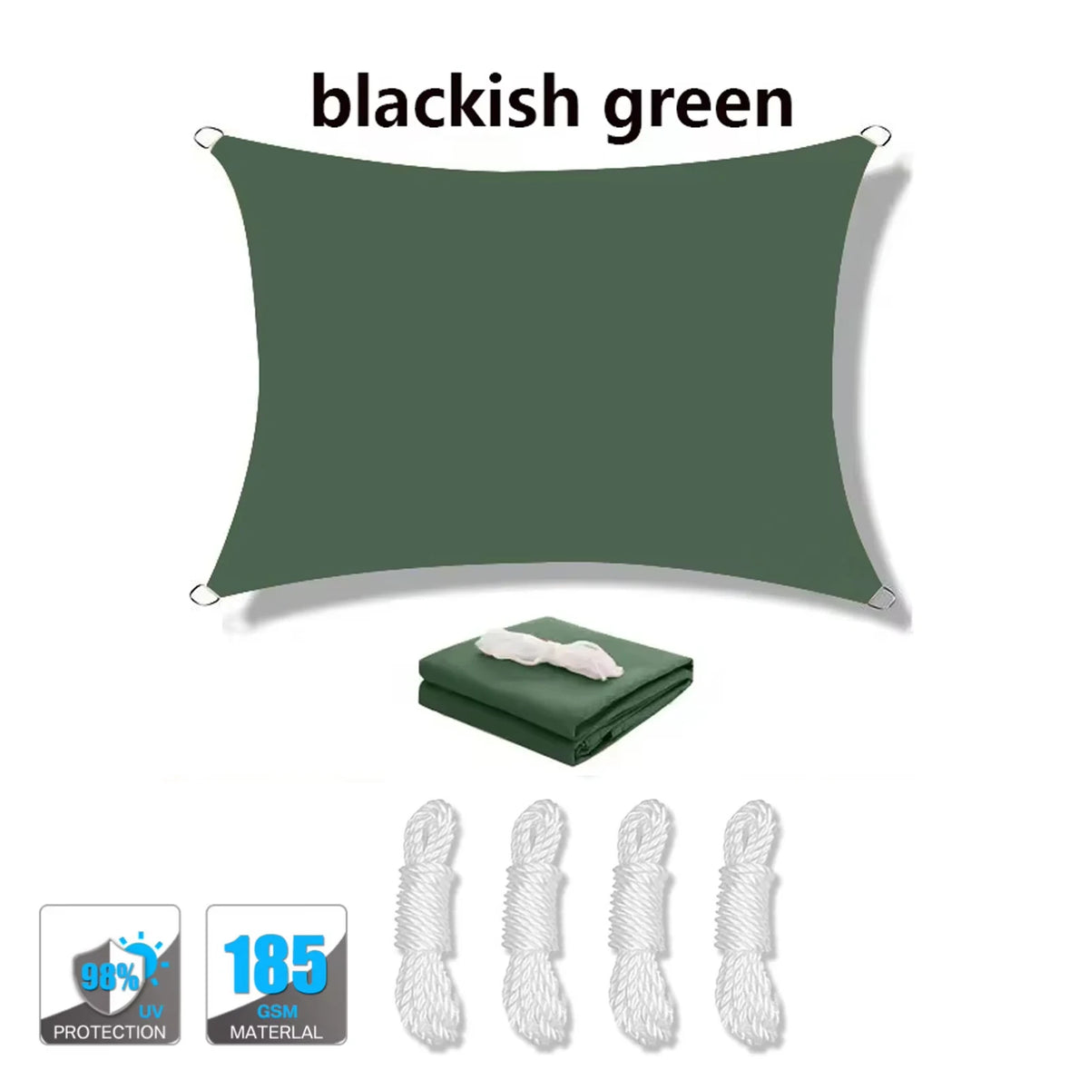 Shade Sail Canopy for Patio and Garden, Multiple Sizes and Colors