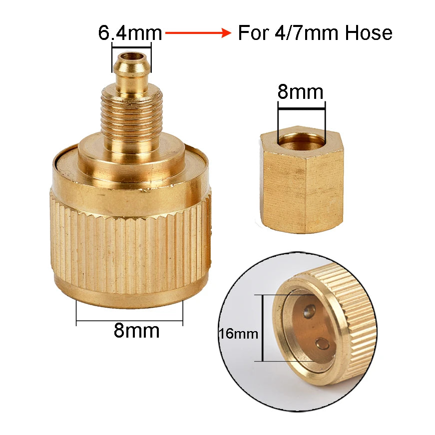 1/2 3/4"  Thread Quick Connector Brass Garden Watering Adapter Drip Irrigation Copper Hose Quick Connector Fittings 1 Pcs
