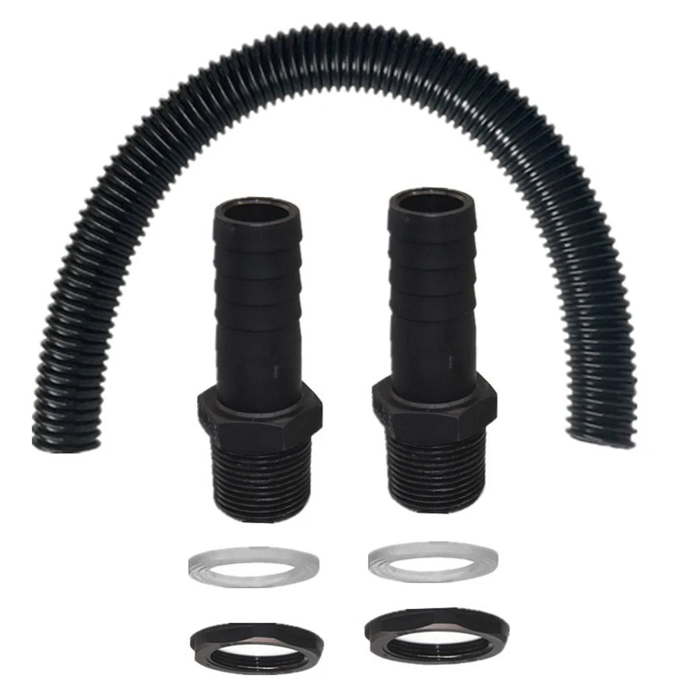 Rain Barrel Linking Kit, 25 mm Connectors with 50 cm Pipe