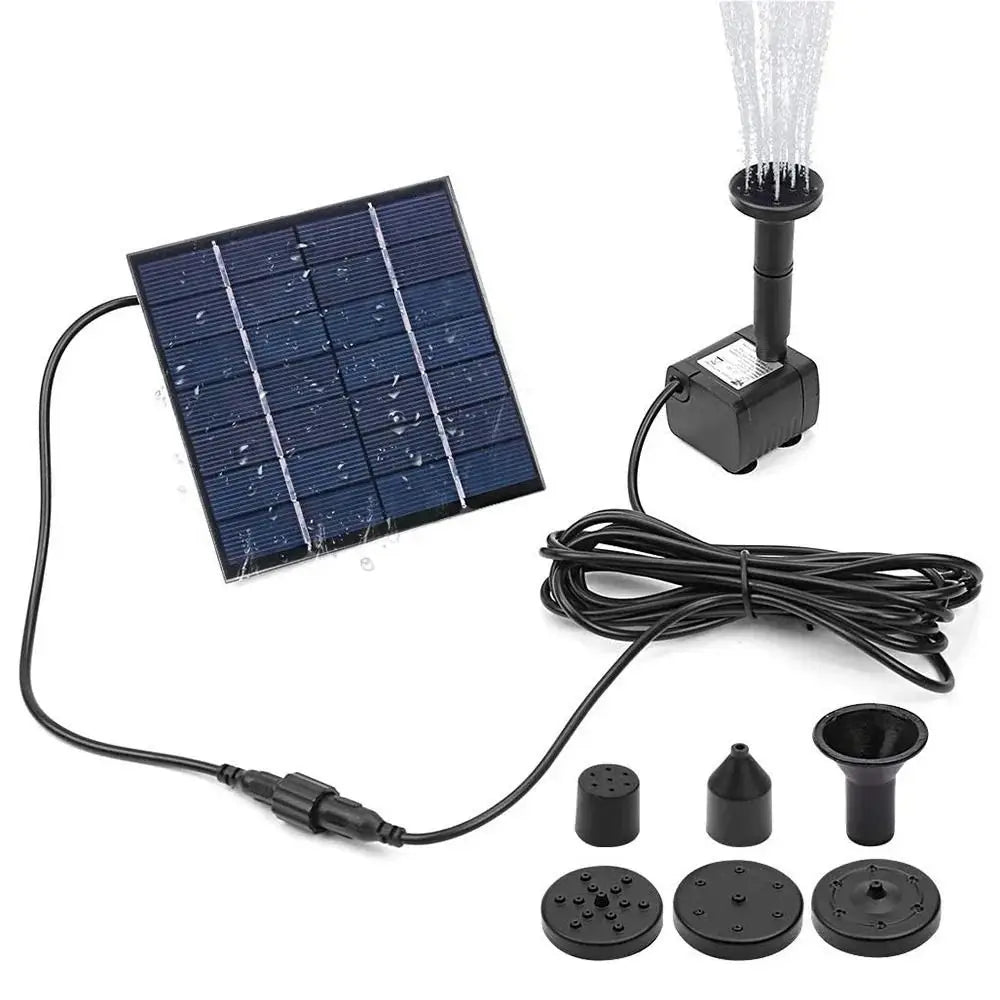 1.4W Mini Solar Fountain Pump Power Panel Kit Solar Panel Water Pump for Garden Pool Water Fountain Indoor Bird Bath Outdoor