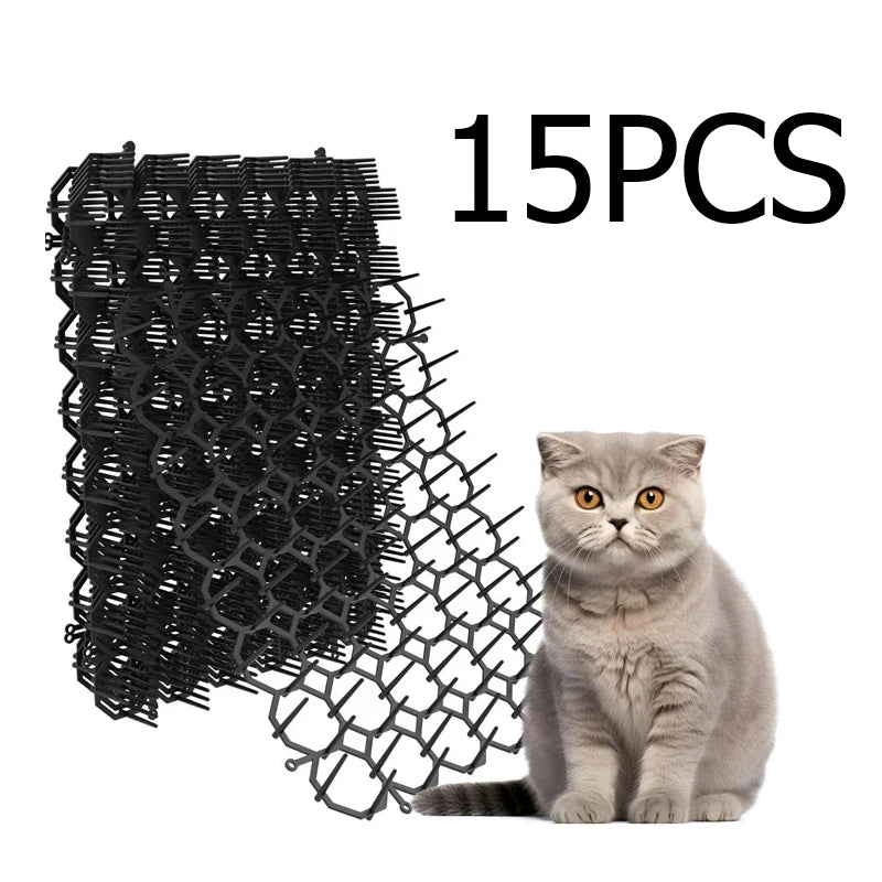 12 Pack Cat Deterrent Mat Scat Mat Spikes Plants Indoor Furniture Outdoor Garden Fence Pet Repellent Barrier Cats Repeller Dog