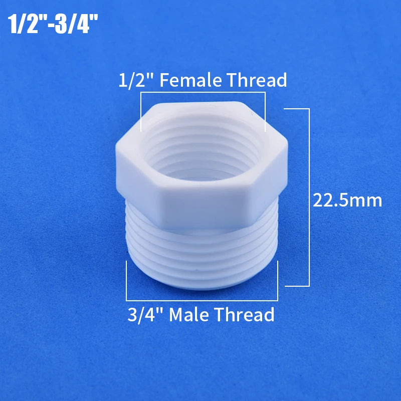 1/2" 3/4" 1" Male/Female Thread Reducer Joint Bushing Connector Garden Irrigation Water Pipe Fittings Aquarium Tank Nipple Joint