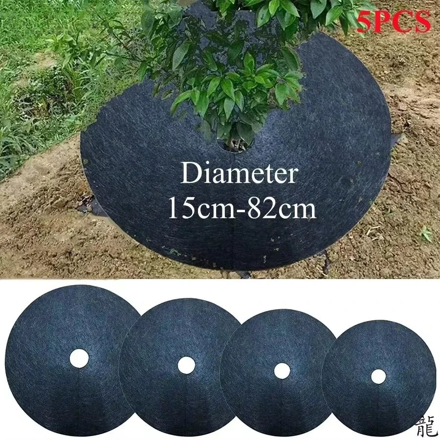 Non-Woven Tree Mulch Rings, 15–62 cm, 5 Pack