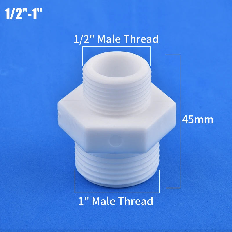 1/2" 3/4" 1" Male/Female Thread Reducer Joint Bushing Connector Garden Irrigation Water Pipe Fittings Aquarium Tank Nipple Joint