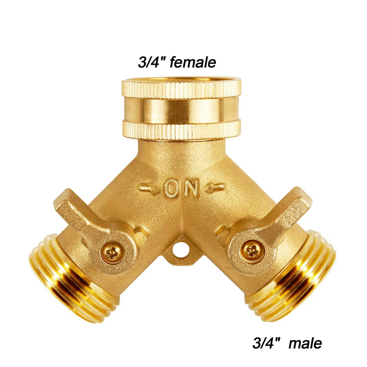 Copper Pipe Connection Brass Faucet Tap Faucet Splitter Garden Watering Fittings Tool 3/4 Inch Connector Piping Adapter Supplies