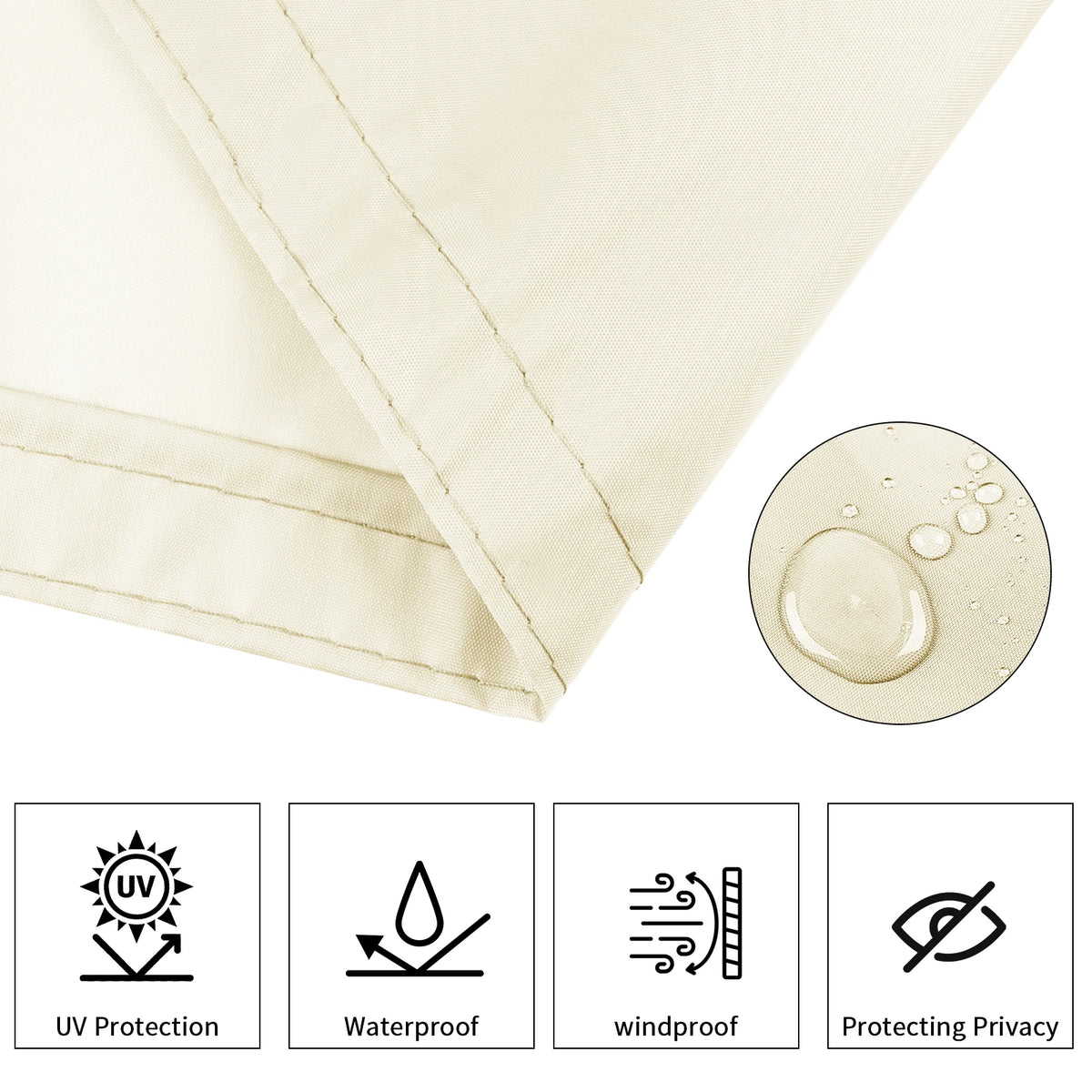 Balcony Privacy Screen, Polyester Oxford Fabric, 75–90 cm High