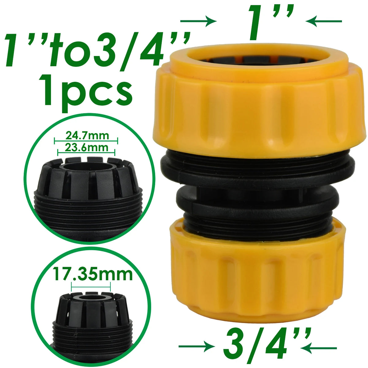 KESLA 1 3/4 1/2 inch Garden Water Hose Quick Connector Pipe Extension Coupler Fitting 25 20 16mm Repair Joint Irrigation System