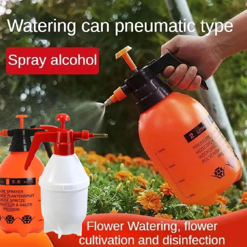 2 L Hand Pump Garden Sprayer with Brass Nozzle, Orange